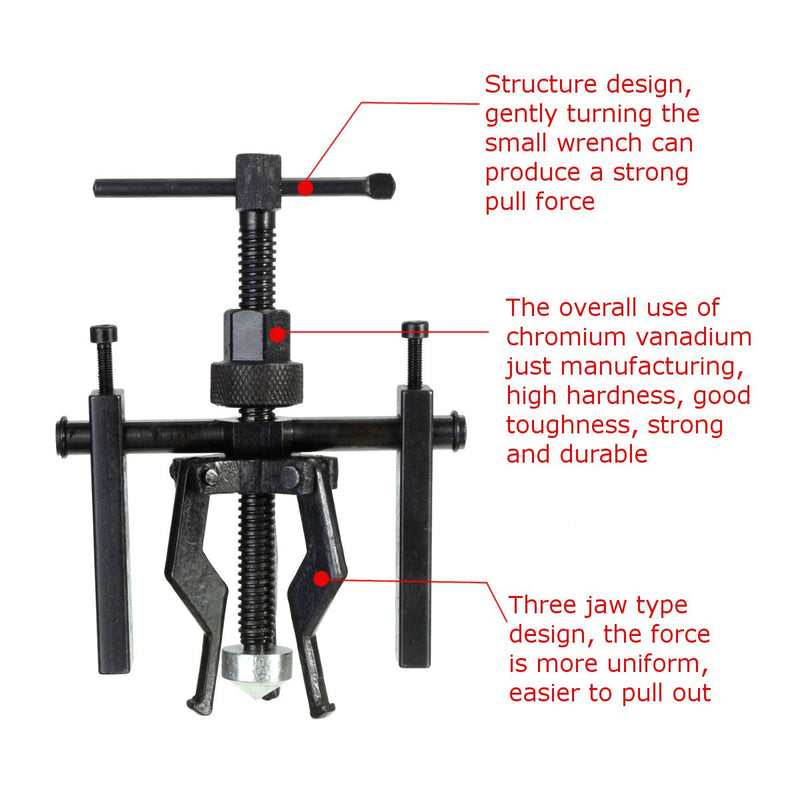3-Jaw Inner Bearing Puller Tool Kit Inner Hole Bearing Pull Maintenance