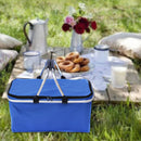 KCASA KC-BB474 Folding Picnic Basket Portable Insulated Camping Cooler Outdoor BBQ Food Organizer