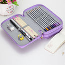 Multifunctional 52 Holes 3 Layers Pencil Case Pencil Curtain Sketch Colored Pencils Bag School Art Painting Supplies