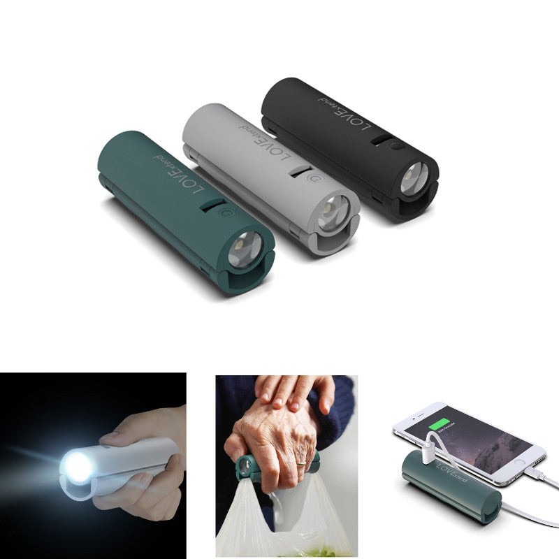 Xiaomi LOVExtend Rechargeable Flashlight 3000mAh Power Bank Portable Grip Ourdoor LED Night Light Mini Bike Light