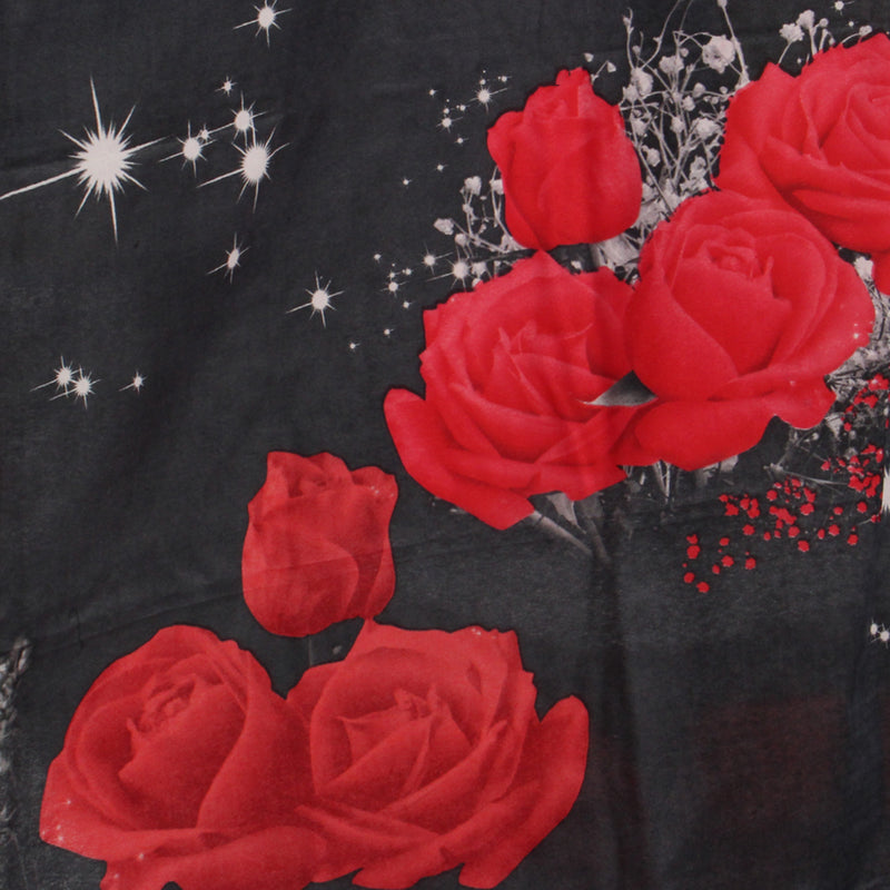 3D Printed Bedding Sets Bedclothes Red Rose Bed Sheet Cover With 2 Pillowcases