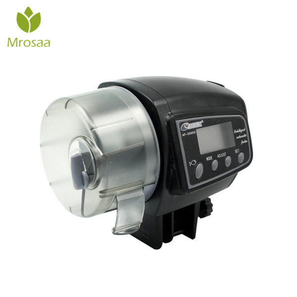 Mrosaa LCD Electronic Automatic Fish Feeder Dispenser Timer Automatic Tank Food Feeding Machine Aquarium Auto Fish Feeder Timer