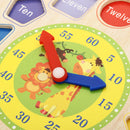 Wooden Clock Shape Sorting Preschool Puzzle Blocks Toddler Kids Educational Toys