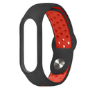 Bakeey Silicone Pore Dual Color Stainless Steel Buckle Replacement Watch Band for Xiaomi Mi Band 4&3 Smart Watch