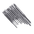 Drillpro 10pcs M1-M3.5mm HSS6542 Screw Tap Straight Flute Taper and Plug Metric Screw Tap
