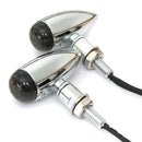 Pair 10mm Motorcycle Bullet Turn Signal Indicator Light Lamp For Harley Chopper