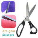 3MM 5MM 7MM Pinking Shears Arc-gear Scissors Sewing Craft Upholstery Tailor Zig Zag Tool
