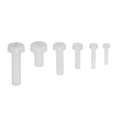 Suleve MXNP2 270Pcs White/Black M2-M5 Plastic Nylon Phillips Screw Round Head Hex Nut Assortment Kits