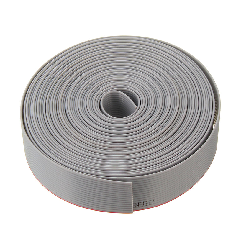 5M 1.27mm Pitch 16 Pin 16P Grey Gray Flat Ribbon Data Cable Wire Connector AWG28 300V