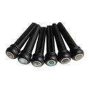 6Pcs Abalone Ebony Guitar Bridge Bone Pins Set For Acoustic Guitar