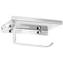 Polished Chrome Stainless Steel Bathroom Toliet Paper Book Phone Holder