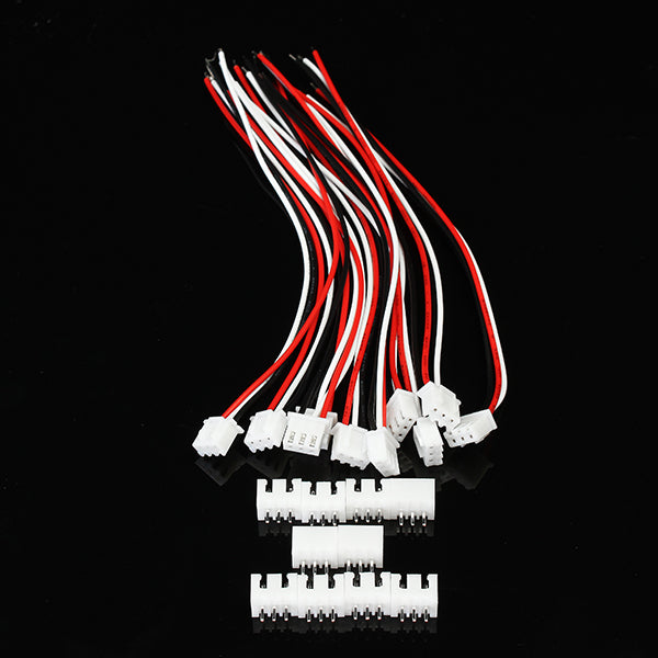 10pcs XH Pitch 2.54mm Single Head 3Pin Wire To Board Connector 15cm 24AWG With Socket