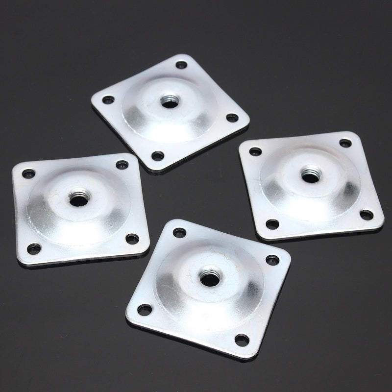 4Pcs Level Leg Mounting Plates Square Furniture Attachment Fixing Plates Brackets