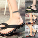 Men's Casual Sports Slippers Non-Slip Breathable Beach Bath Sandals Soft Flat Slippers