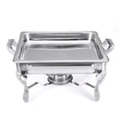 6L Stainless Steel Square Buffet Heating Stove Chafing Dish Buffet Stoves Caterer Wedding Party Food Warmer Tray Dinner Serving Simple Removal Buffet Stove