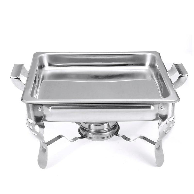 6L Stainless Steel Square Buffet Heating Stove Chafing Dish Buffet Stoves Caterer Wedding Party Food Warmer Tray Dinner Serving Simple Removal Buffet Stove