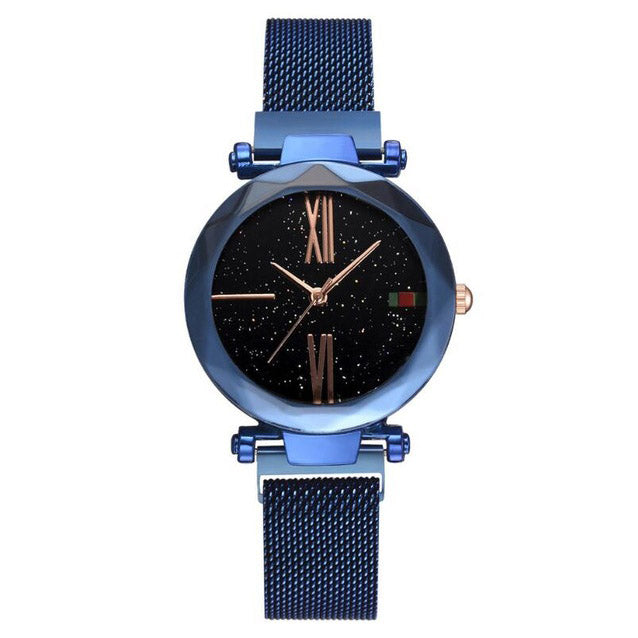 Fashion Star Magnetic Milanese Steel Band Women Quartz Watch