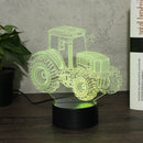Tractor Drag Racing 3D Night Light Colorful LED USB Lamp Touch Remote Controller