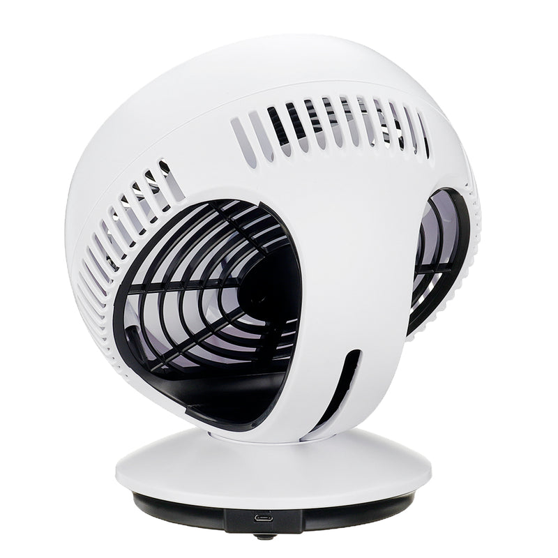 AUGIENB USB Rechargeable Portable Desk Strong Cooling Fan 270 Automatic Rotation