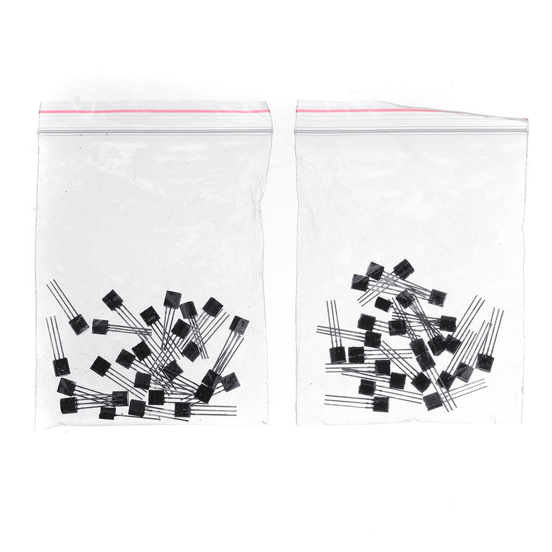 50pcs BC547+BC557 Each 25pcs BC547B BC557B NPN PNP Transistor TO-92 Power Triode Transistor Kit Bag