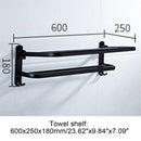 Aluminum Bathroom Shower Caddy Shelf Wall-mounted Rack Organizer Towel Holder