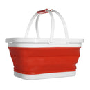 Folding Collapsible Water Bucket Outdoor Portable Camping Picnic Silicone Basket Barrel