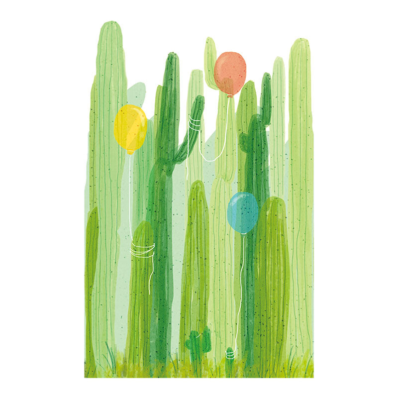 Miico FX82031 2PCS Cactus And Balloon Painting Sticker Glass Door Stickers Wall Stickers Home Decoration Sticker