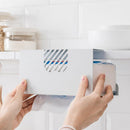 Jordan&Judy Portable Iron Under Shelf Hanging Holder Hanging Tissue Storage Rack Kitchen Storage No Nail No Hole Organizer