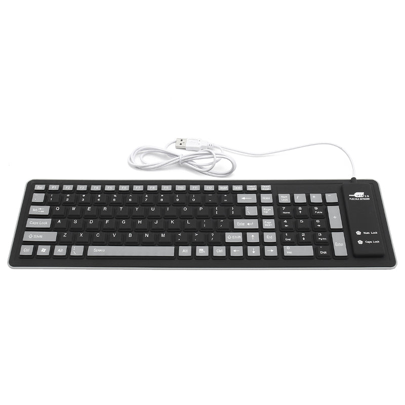 Portable Flexible Waterproof Soft Silicone Keyboard 103 Keys Foldable Numeric Keypad For Mac Android Laptop PC