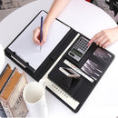 Fixed board + computer + mobile phone Holder bracket folder Multi-function a4 custom paper clip board stationery leather sales manager folder talk single business folder board