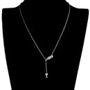 Trendy Pendant Necklace Elegant Chain Beer Wineglass Neclacke Cold Silver Jewelry for Women