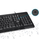 AOC KM110 Wired Keyboard & Mouse Set 104 Keys Waterproof USB Keyboard Optical USB Keyboard and Mouse Combo for Computer PC