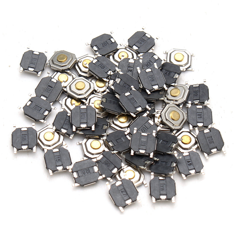 50Pcs DC12V 4 Pins Tact Tactile Push Button Momentary SMD Switch 5x5x1.5MM
