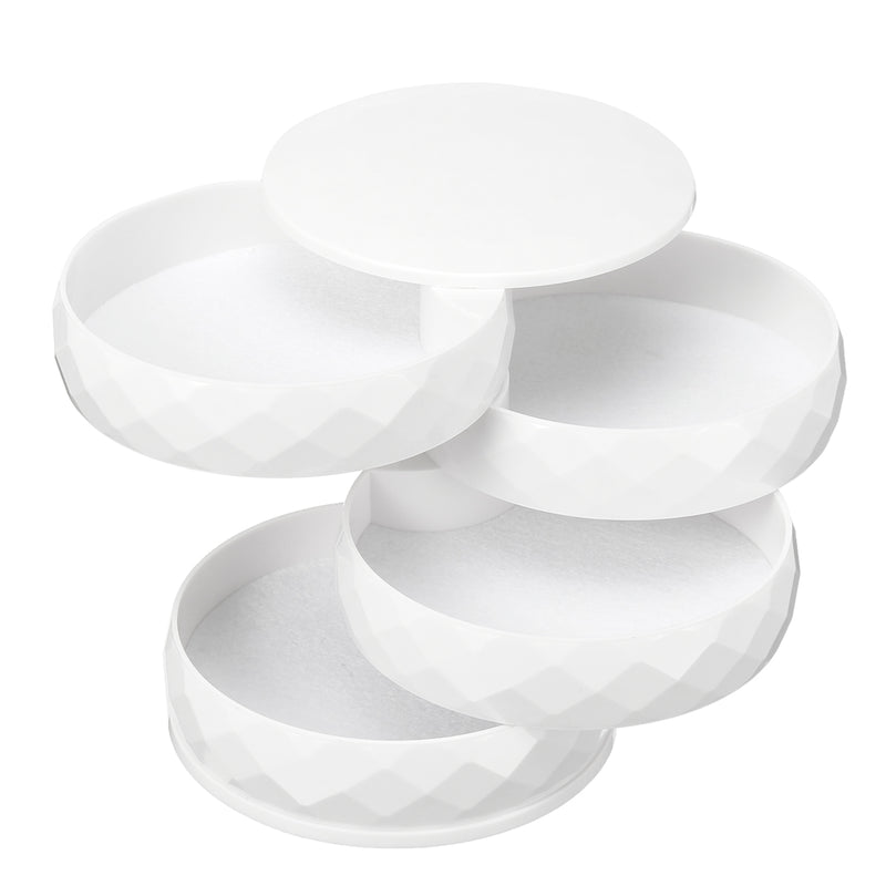 Small Jewelry Box Multi-Layer Rotating Creative Modern Simple Earrings Earrings Ring Necklace Debris Finishing Storage Box Cosmetic Storage Box