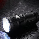 SupFire 1100 Lumens Flashlight 18650 Battery 5 Modes Portable Work Lamp With 4x18650 Battery Charger