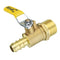 TMOK Brass Gas Ball Valves Lever Handle G Thread 1/2" Male x 12mm Hose Barb Coupler