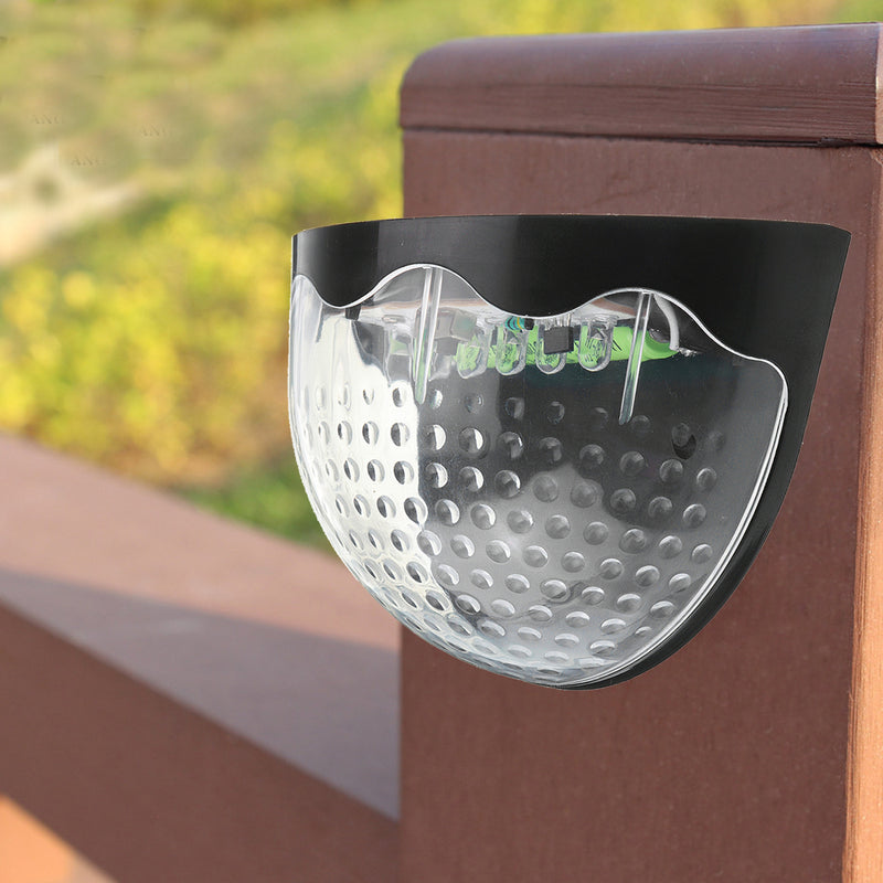 6 LED Solar Power Light Waterproof Warm Light Auto Light Control Outdoor Yard Garden Lawn Wall Lamp