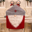 Happy New Year Merry Christmas Santa Claus Cap Table Chair Covers Red Hat Back Chair Covers Christmas Decorations for Home
