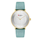 CURREN 9033 Ultra Thin Dial Case Casual Style Quartz Watch Leather Band Business Women Watch