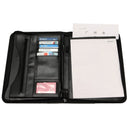 Document File Folder PU Leather Zipped Ring Binder Conference Bag Business Briefcase Office School Supply
