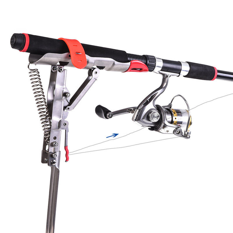 LEO 28006 Folding Stainless Steel Spring Automatic Fishing Rod Holder 8KG Pull Spring Bracket