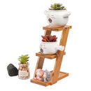 Flower Pot Plant Stand Rack Bamboo Shelf Garden Indoor Outdoor Patio Decorations