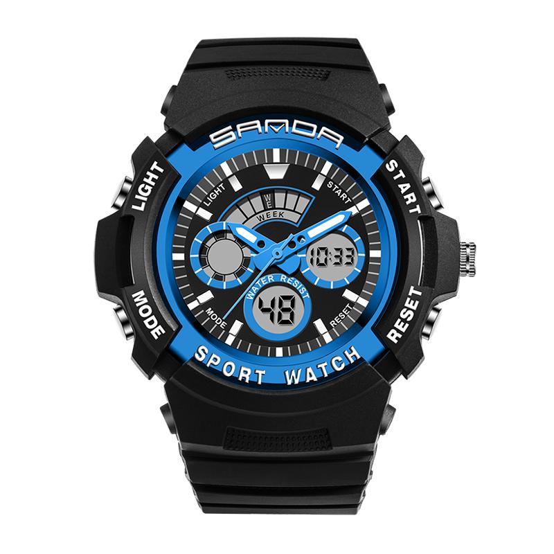 SANDA 138 Fashion Children Digital Watch Swimming Dual Display Kids Sport Watch