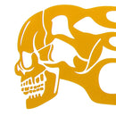 2pcs 13.5x5inch Universal Motorcycle Gas Tank Flames Skull Badge Decal Sticker Red/Blue/Yellow