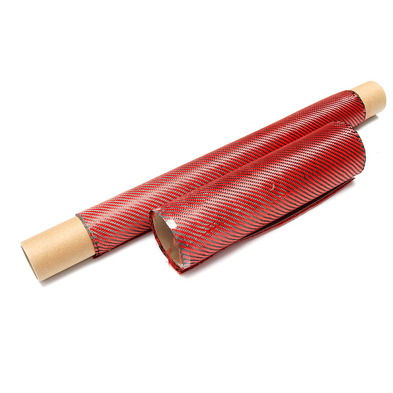 1m 3K 200g Red Carbon Fiber Hybrid Fabric Cloth Twill Weave Cloth High Strength for Building Bridge Construction Repair