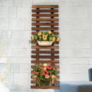Plant Flower Hanger Holder Hanging Basket Pot Wood Climbing Rack Craft Ladder