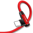 Bakeey 90 Degree Reversible 2.4A Type C Charging Data Cable 3.28ft/1m for Xiaomi Mi A2 Pocophone F1