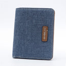 Men Canvas Slim Billfold Wallet Clutch Handbag Credit Card Purse Holder