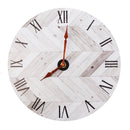 11'' Wood Wall Clock Diameter 28CM with Seamless Hook Round Room Home Bar Decor