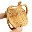 Collapsible Apple Shaped Bamboo Basket Kitchen Fruit Storage Centerpiece Decorations